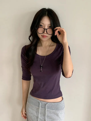 Say Round Frame Fashion Horn-rimmed Glasses