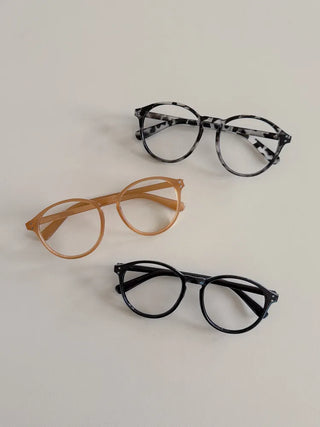 Say Round Frame Fashion Horn-rimmed Glasses
