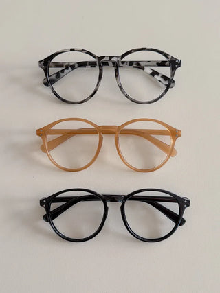 Say Round Frame Fashion Horn-rimmed Glasses