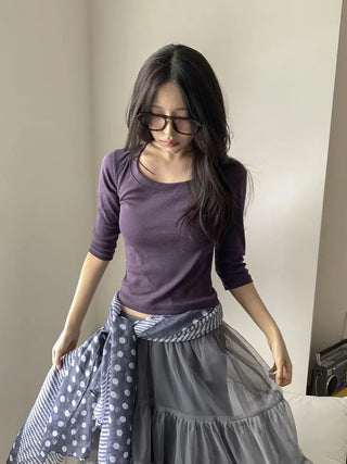 Blue Mix Pattern Dot Stripe Big Muffler Long Scarf