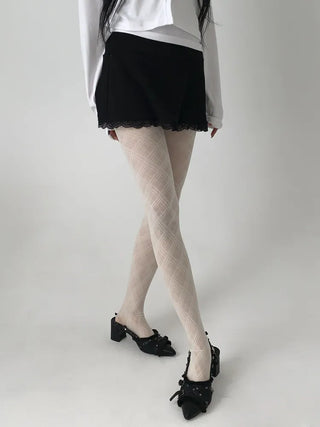 Sheer Cross X Pattern See-through Pantyhose
