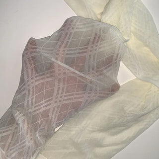 Sheer Cross X Pattern See-through Pantyhose