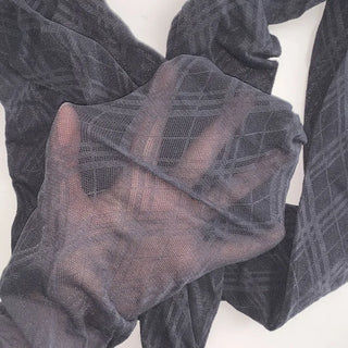 Sheer Cross X Pattern See-through Pantyhose