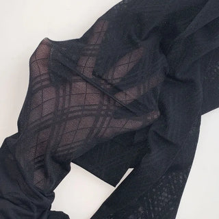 Sheer Cross X Pattern See-through Pantyhose