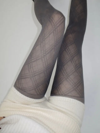 Sheer Cross X Pattern See-through Pantyhose