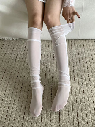 Aire See-through Knee Socks Thin Half Stocking Socks