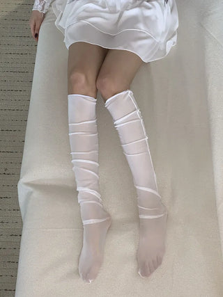 Aire See-through Knee Socks Thin Half Stocking Socks