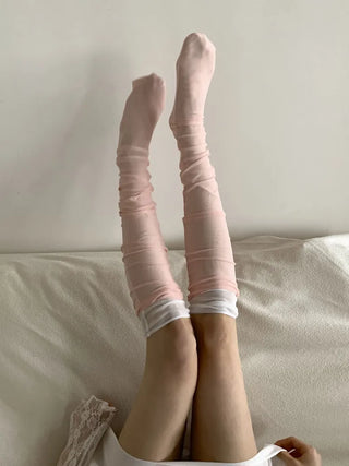 Aire See-through Knee Socks Thin Half Stocking Socks