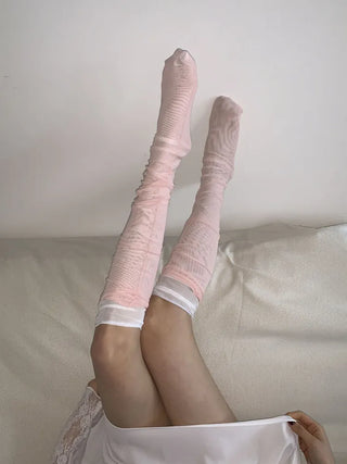 Aire See-through Knee Socks Thin Half Stocking Socks