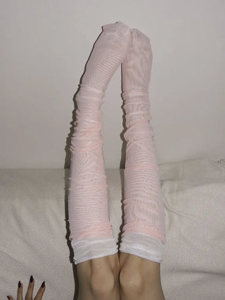 Aire See-through Knee Socks Thin Half Stocking Socks