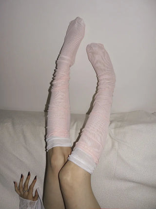 Aire See-through Knee Socks Thin Half Stocking Socks