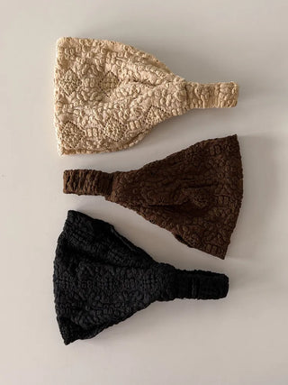 Crumb Flower Back-Banding Bandana Hairband
