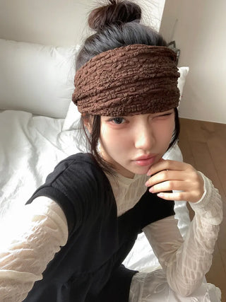 Crumb Flower Back-Banding Bandana Hairband