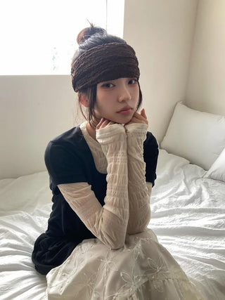 Crumb Flower Back-Banding Bandana Hairband