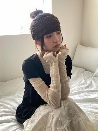Crumb Flower Back-Banding Bandana Hairband
