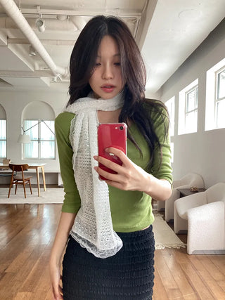Ether Lace Knitting Long Scarf