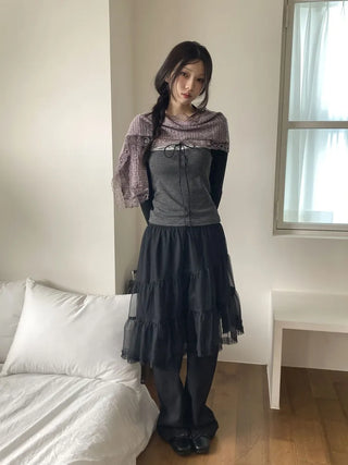 Ether Lace Knitting Long Scarf