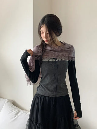 Ether Lace Knitting Long Scarf