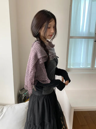 Ether Lace Knitting Long Scarf