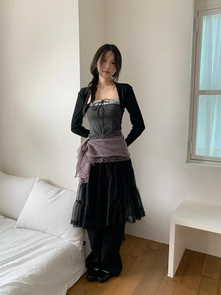 Ether Lace Knitting Long Scarf
