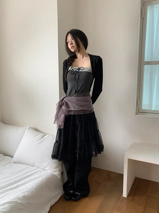 Ether Lace Knitting Long Scarf