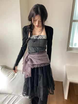 Ether Lace Knitting Long Scarf