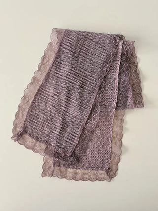 Ether Lace Knitting Long Scarf