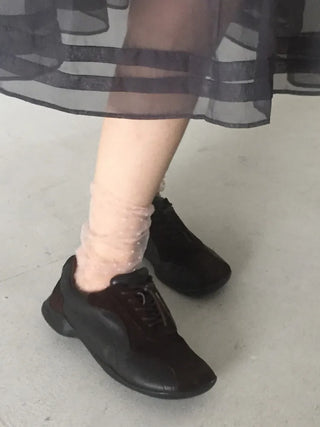 Dot Flower See-through Layered Socks Leg Warmer Knee Socks Collection