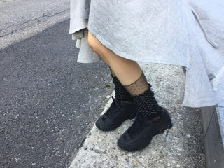 Dot Flower See-through Layered Socks Leg Warmer Knee Socks Collection