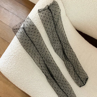 Dot Flower See-through Layered Socks Leg Warmer Knee Socks Collection