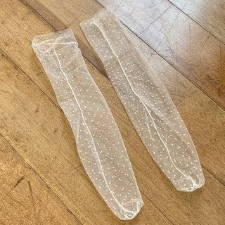 Dot Flower See-through Layered Socks Leg Warmer Knee Socks Collection