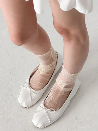 Dot Flower See-through Layered Socks Leg Warmer Knee Socks Collection