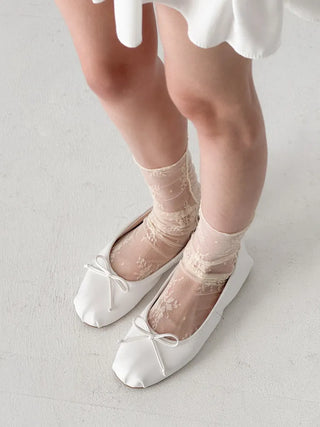 Dot Flower See-through Layered Socks Leg Warmer Knee Socks Collection