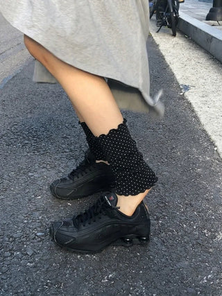 Dot Flower See-through Layered Socks Leg Warmer Knee Socks Collection