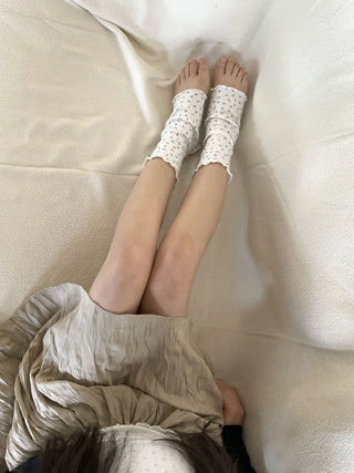 Dot Flower See-through Layered Socks Leg Warmer Knee Socks Collection
