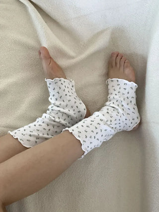 Dot Flower See-through Layered Socks Leg Warmer Knee Socks Collection