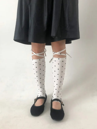 Dot Flower See-through Layered Socks Leg Warmer Knee Socks Collection