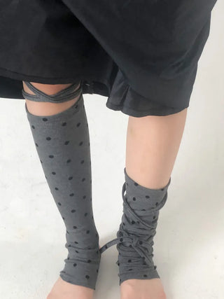 Dot Flower See-through Layered Socks Leg Warmer Knee Socks Collection