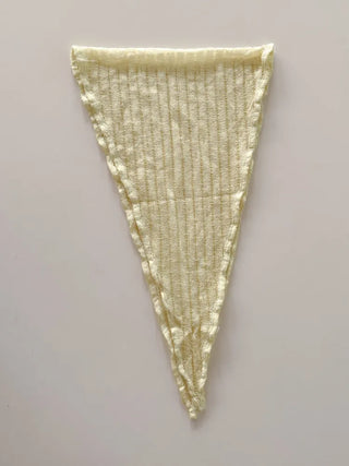 Line Punching Stripe Knit Triangle Bandana Scarf