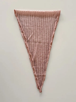 Line Punching Stripe Knit Triangle Bandana Scarf