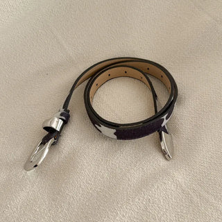 Mottle Cow Pattern Leather Belt