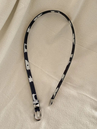Mottle Cow Pattern Leather Belt