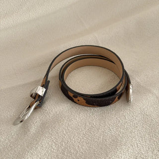 Mottle Cow Pattern Leather Belt