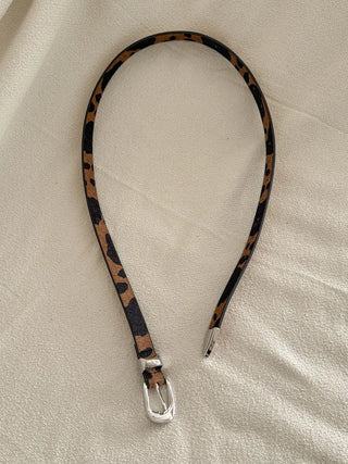 Mottle Cow Pattern Leather Belt