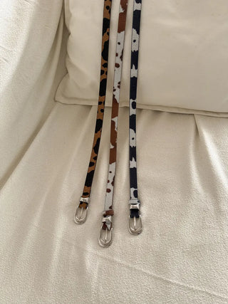 Mottle Cow Pattern Leather Belt