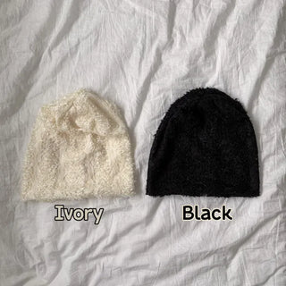 Glian Sequin Lace Texture Beanie Hat