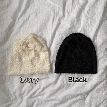 Glian Sequin Lace Texture Beanie Hat