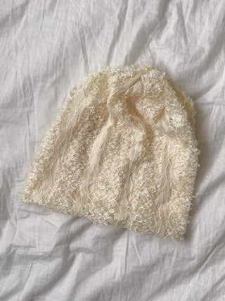 Glian Sequin Lace Texture Beanie Hat