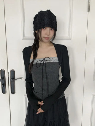 Glian Sequin Lace Texture Beanie Hat