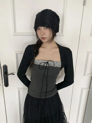 Glian Sequin Lace Texture Beanie Hat